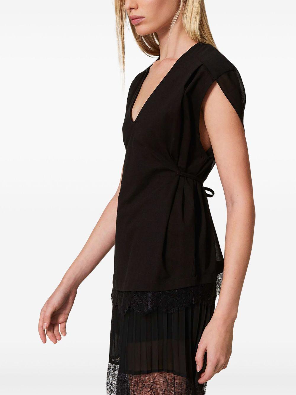 pleated lace top Product Image