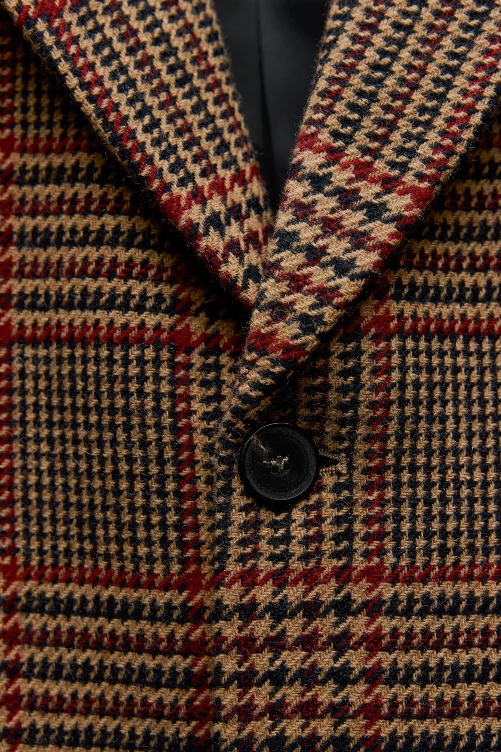WOOL BLEND PLAID BLAZER ZW COLLECTION Product Image