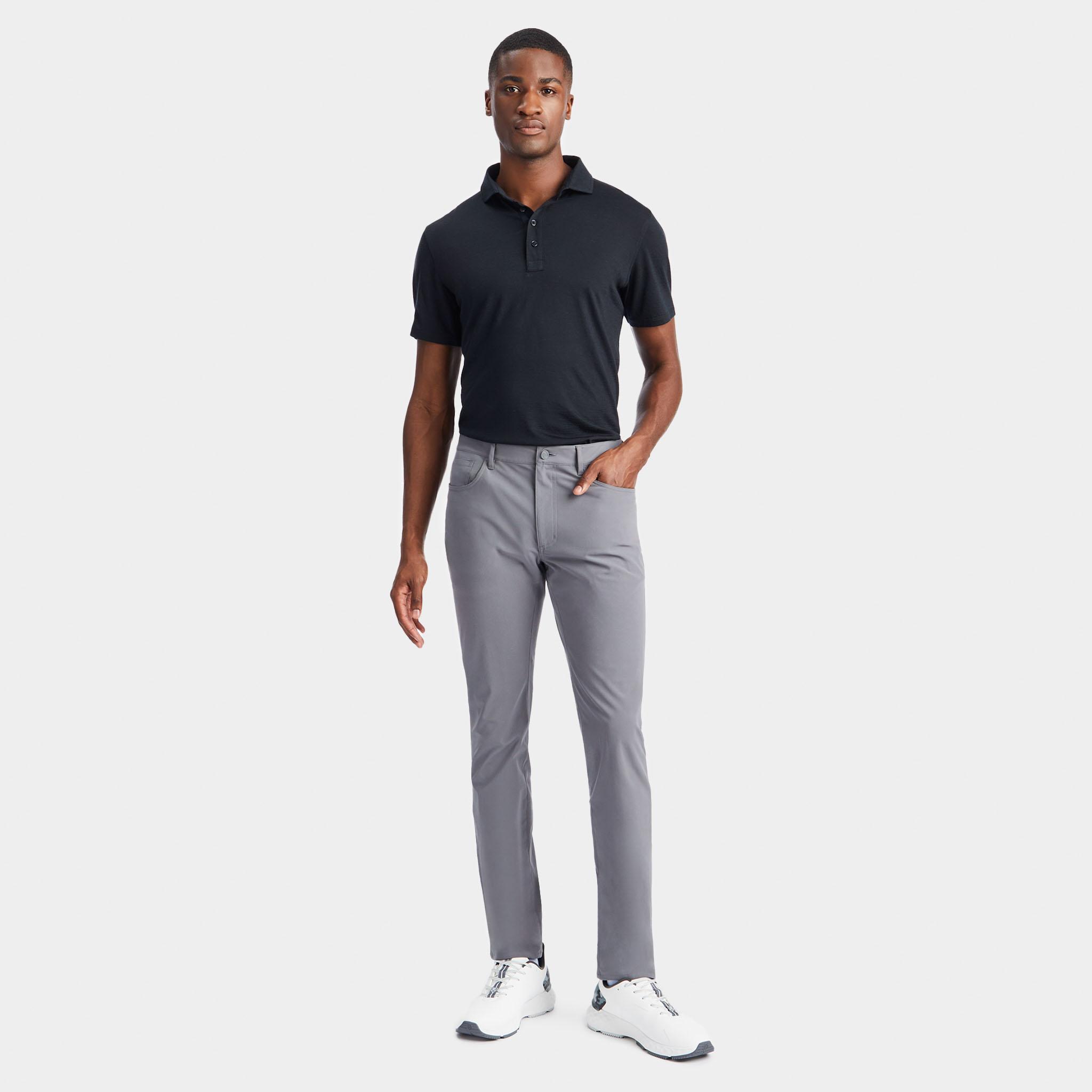 LIGHTWEIGHT TECHNICAL PERFORMANCE FINE WOOL MODERN SPREAD COLLAR POLO Product Image