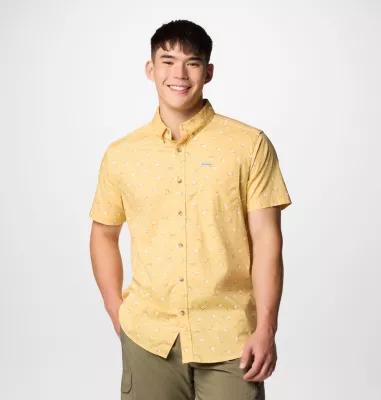 Men's Columbia Rapid Rivers™ Printed Button-Down Shirt, Size: XL, River Blue Vined Product Image