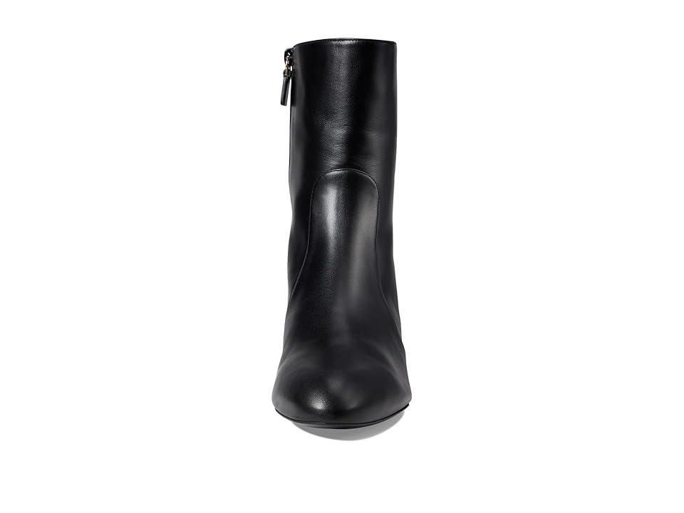 Flareblock Leather Zip Ankle Booties Product Image