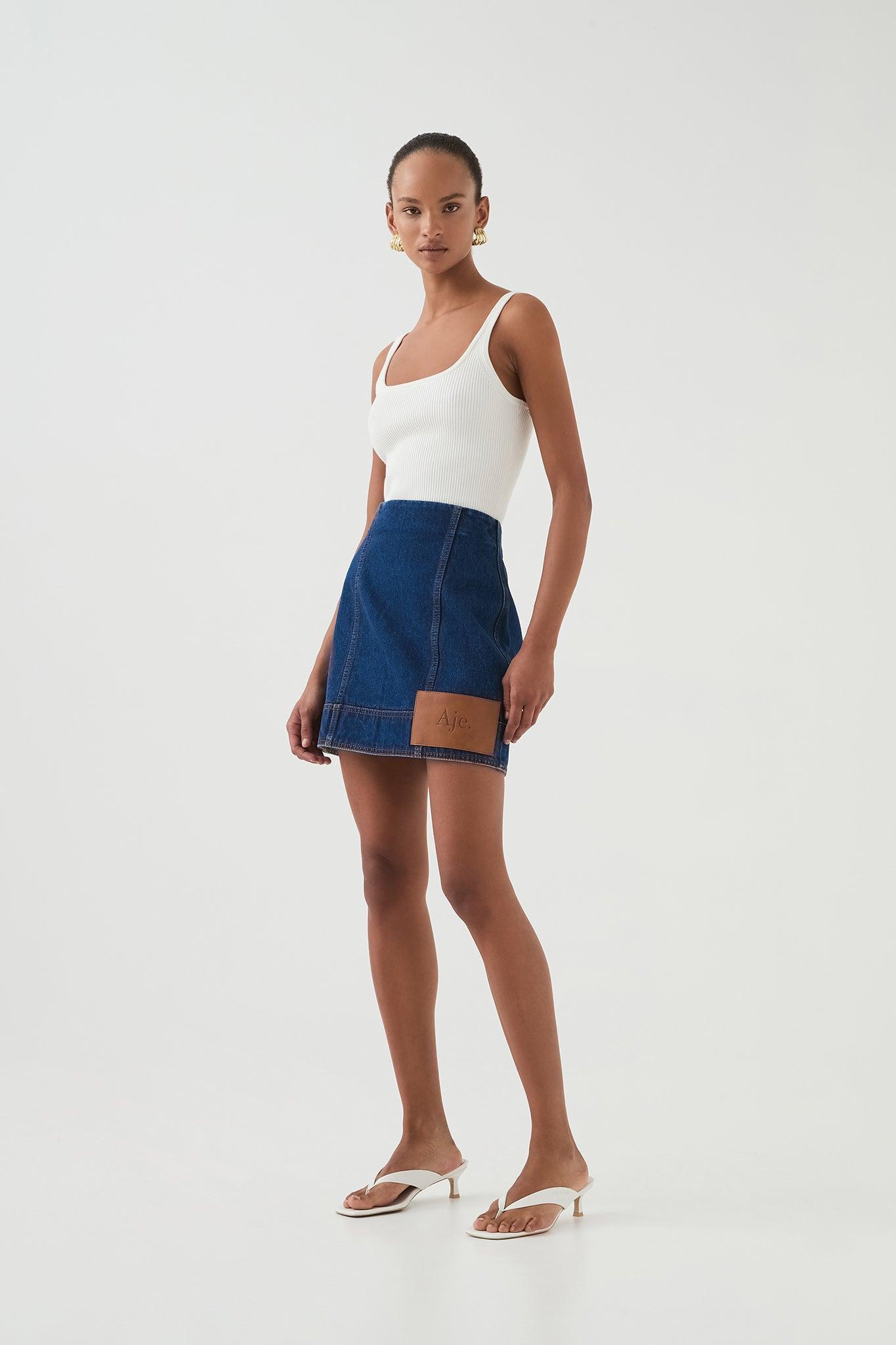 Stella Denim Mini Skirt Product Image