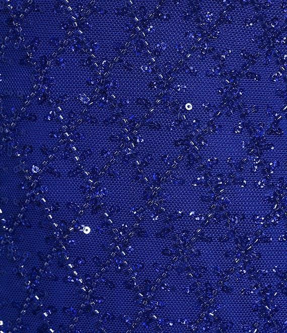 B. Darlin Sequin Embellished V-Neck Keyhole Front A-Line Mini Dress Product Image