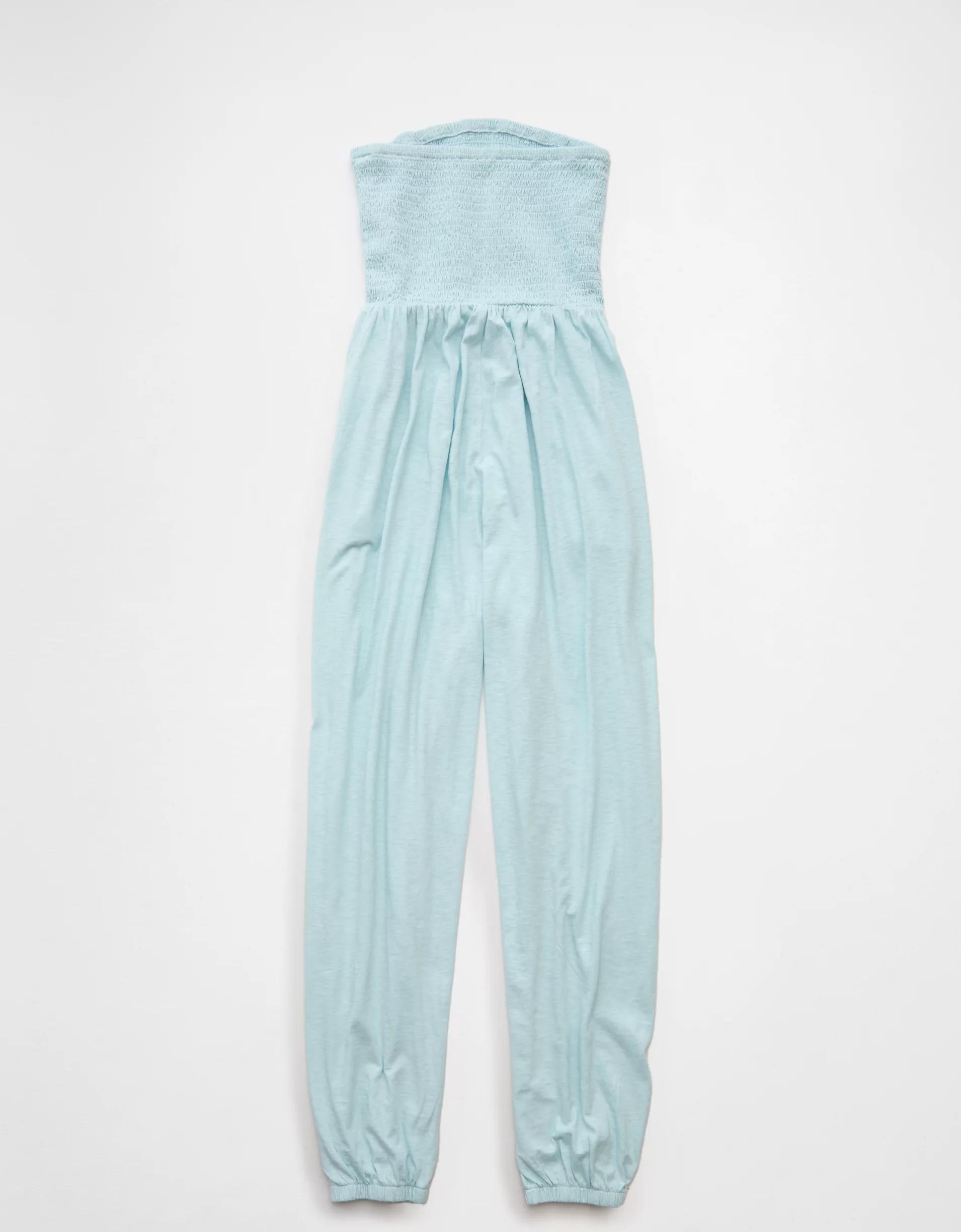 AE Sunchaser Knit Smocked Tube Jumpsuit Product Image