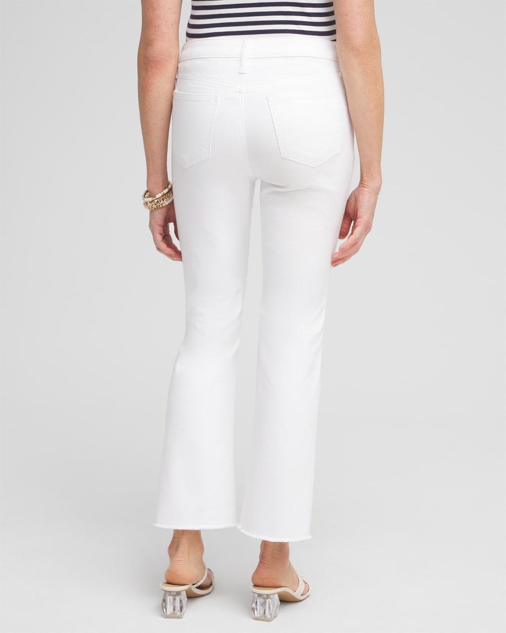 No Stain Girlfriend Fray Hem Kick Flare Jeans Product Image