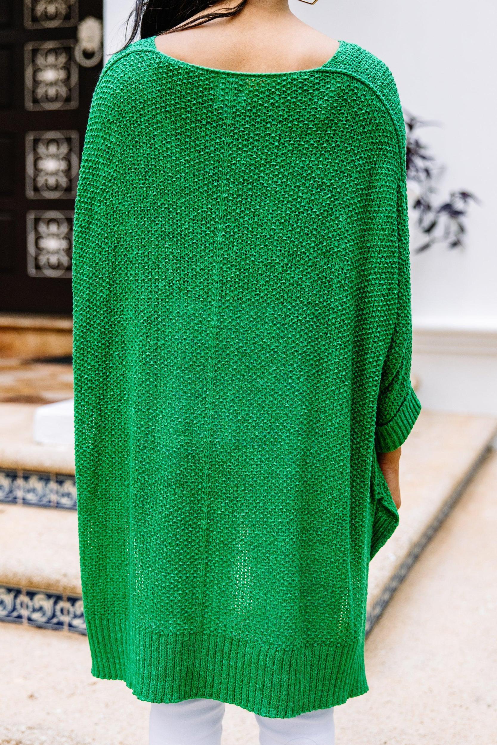 Don't Waste A Moment Kelly Green Oversized Sweater Female Product Image
