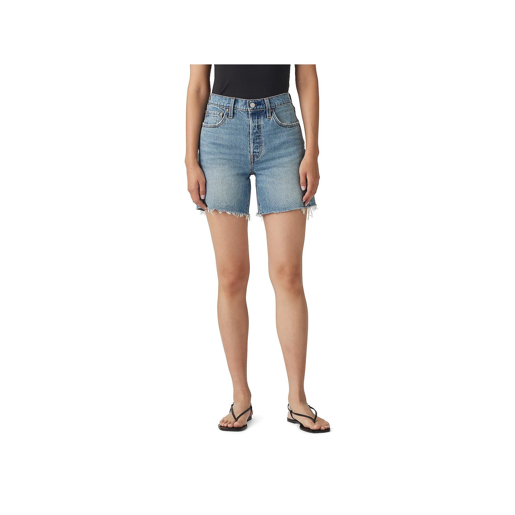Women's Levi's® 501® Original High-Rise Mid-Thigh Jean Shorts, Size: 32(US 14)Medium, Ticked And Untied Product Image