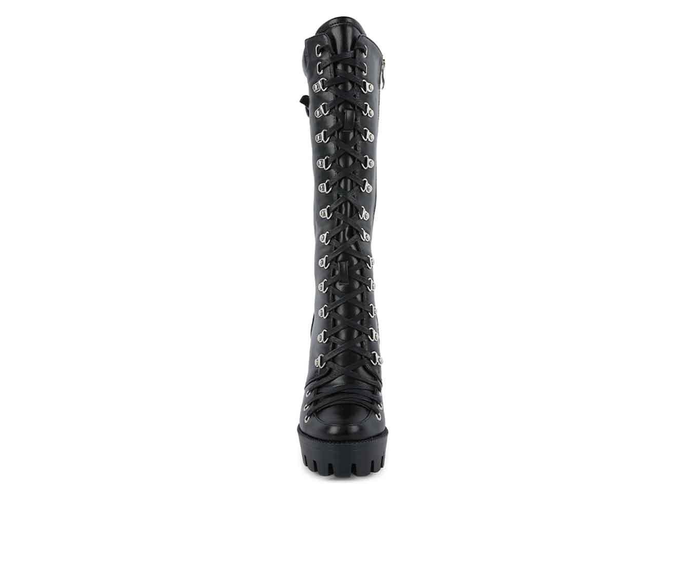 Women's London Rag Magnolia Knee High Lace Up Boots Product Image