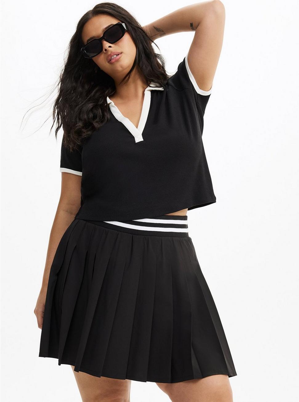 Pleated Active Skirt With Bike Short Product Image