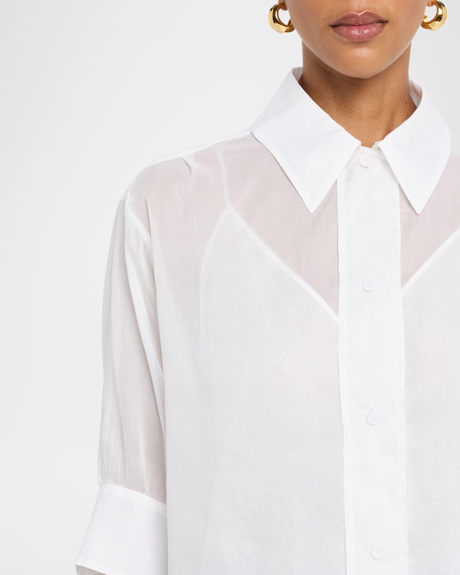 Volume Short-Sleeve Cotton Boxy Shirt Product Image