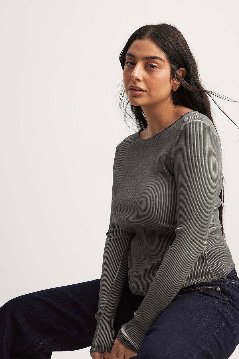 Ribbed Long Sleeve Top Product Image