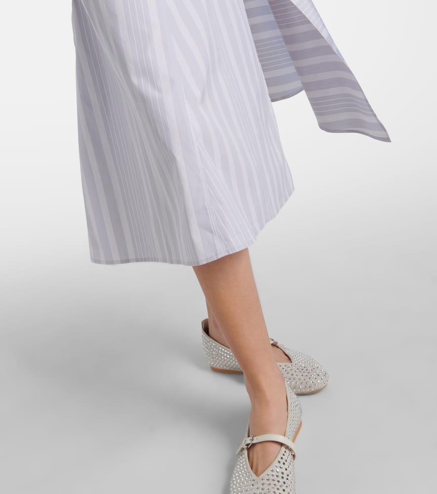 JW ANDERSON Patchwork Cotton Midi Skirt In Grey Product Image