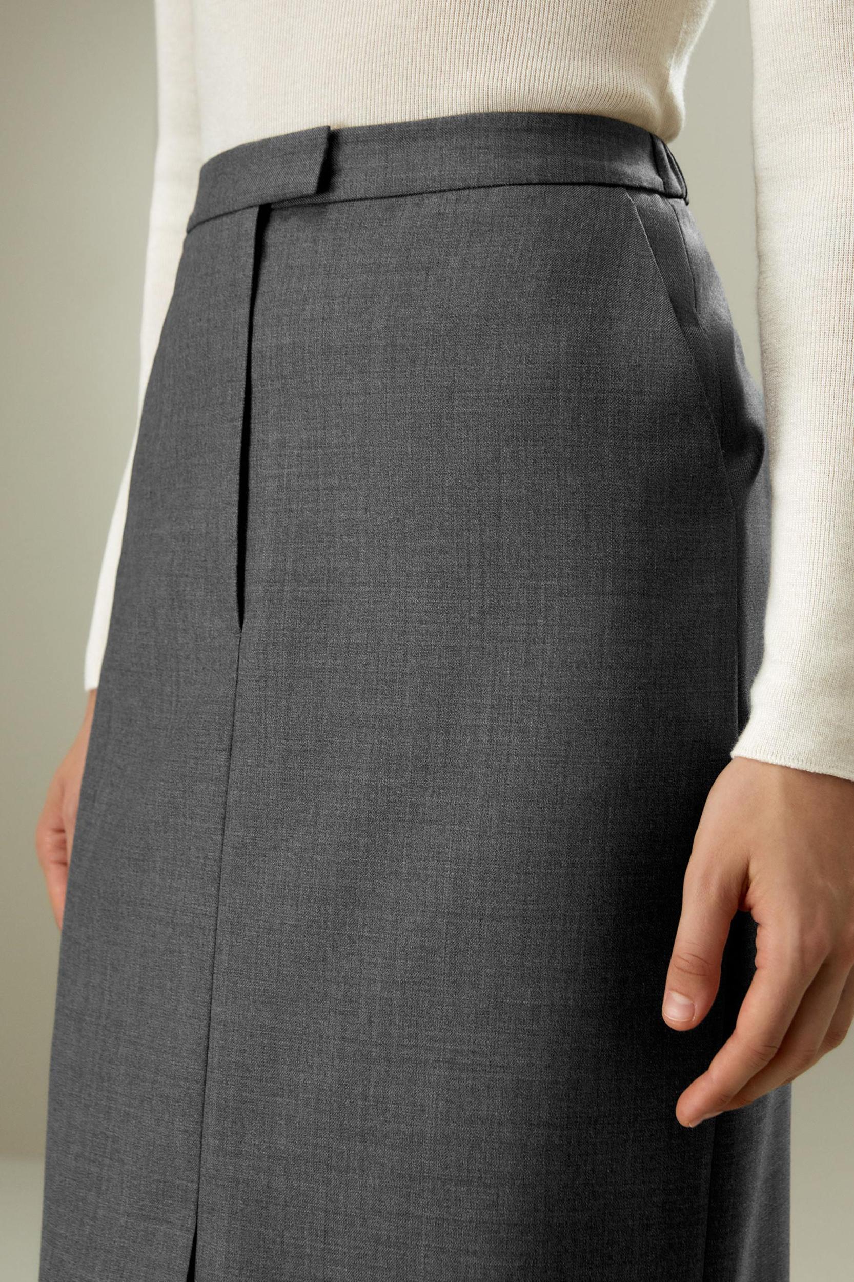 Modern Beauty Silk Wool Pencil Skirt Product Image