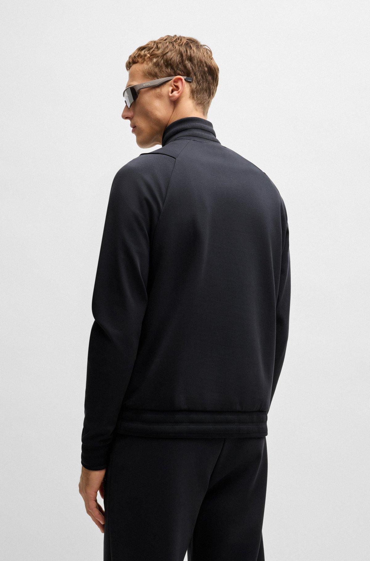 Cotton zip-neck sweatshirt with Double B monogram Product Image
