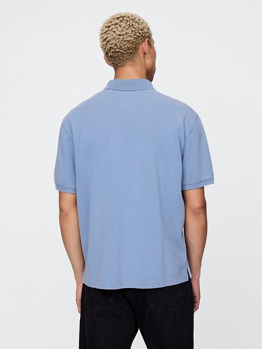 Relaxed Pique Polo Shirt Product Image