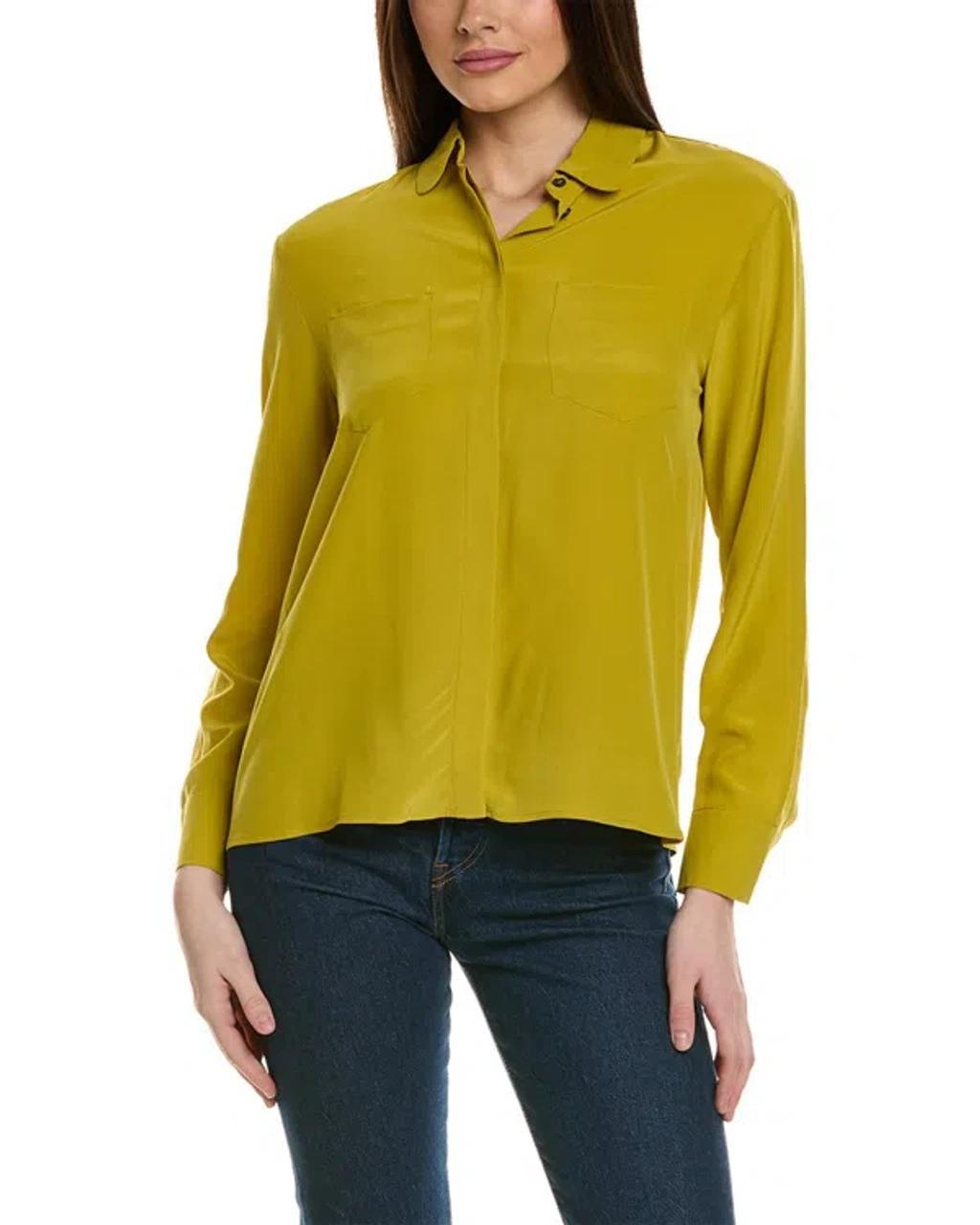 S  Norma Silk Shirt In Green Product Image