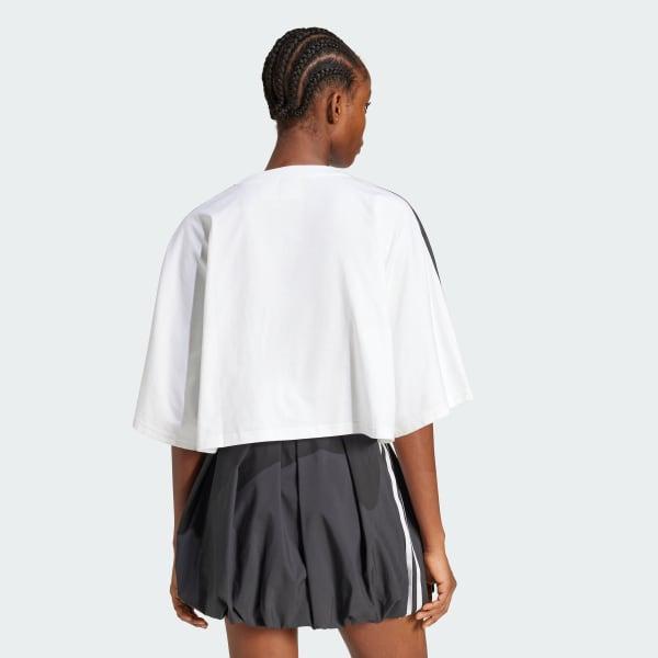 adidas Adilenium Season 3 Boxy Oversized Tee White XL Womens Product Image