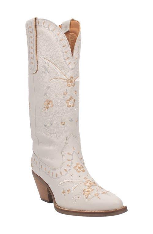 Dingo Full Bloom Women's Leather Western Boots, Size: 10, White Product Image
