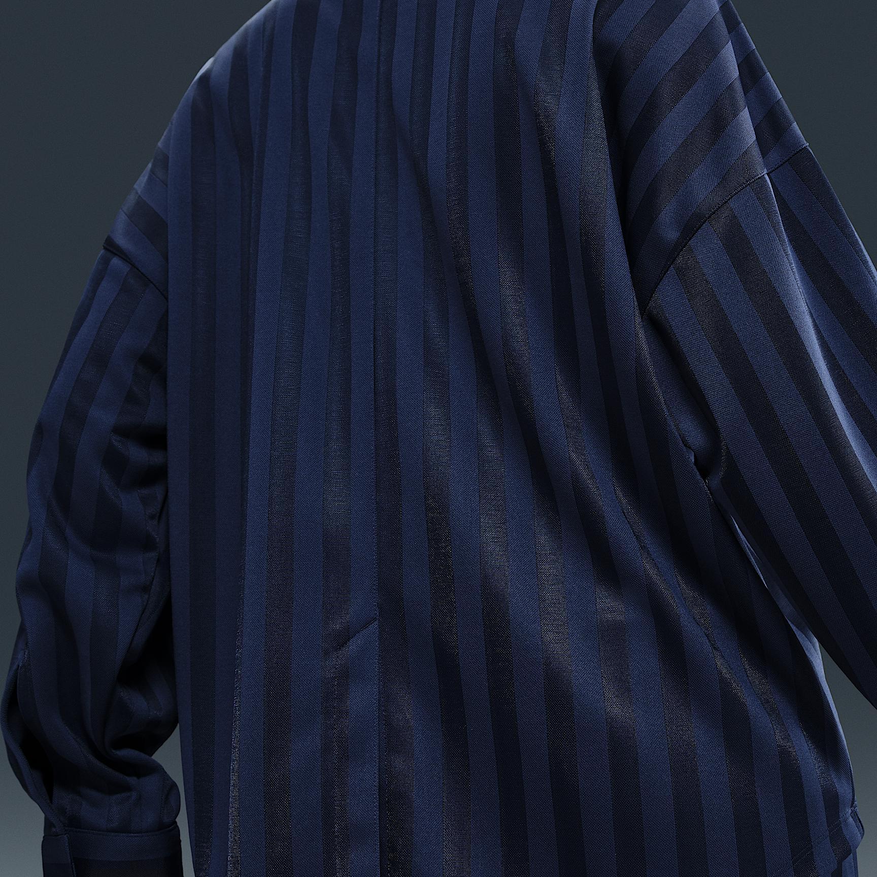 Women's Nike Sportswear Oversized Jacquard Striped Button-Down Shirt Product Image