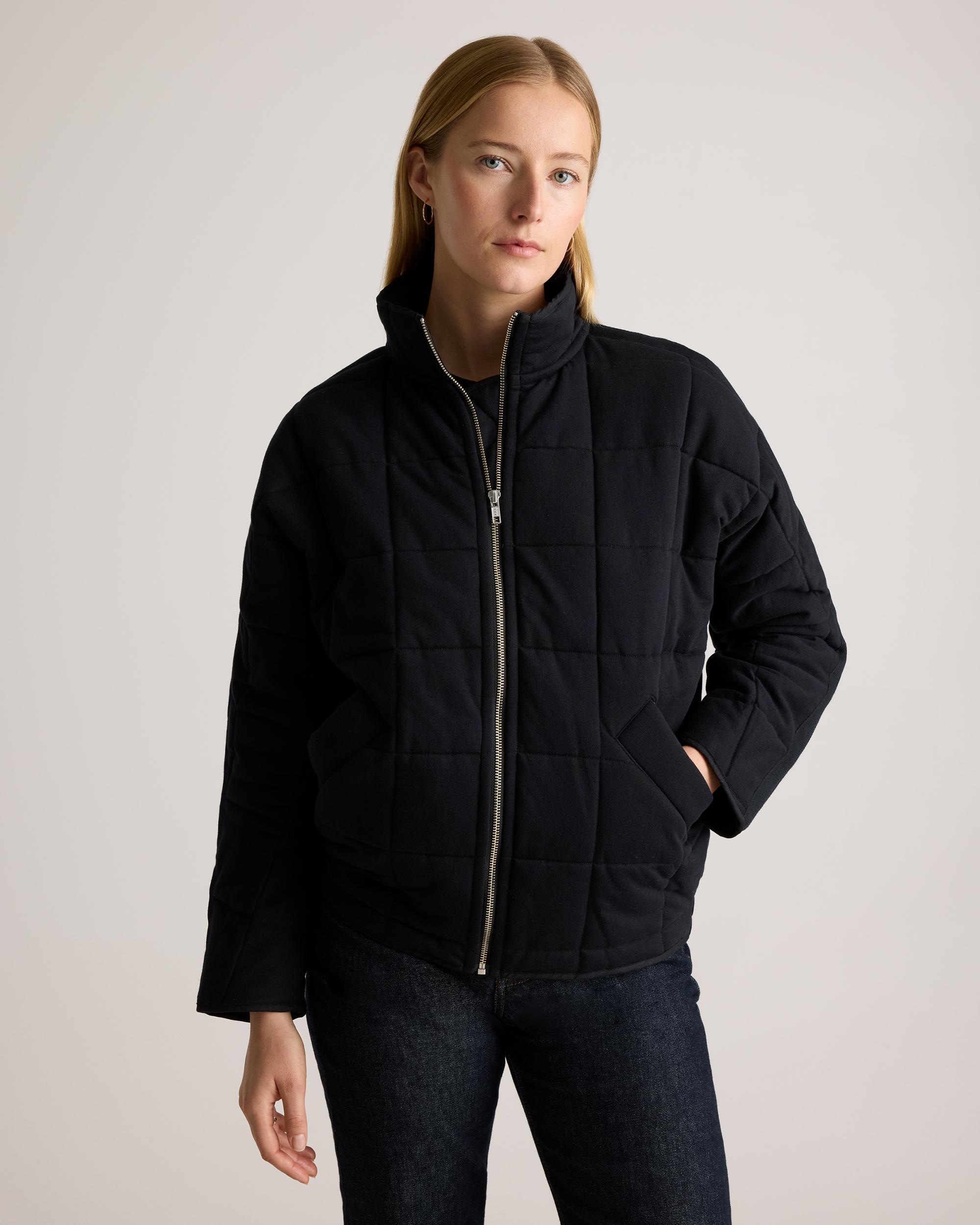 Quince | Women's Quilted Knit Jacket Size XS, Organic Cotton Product Image