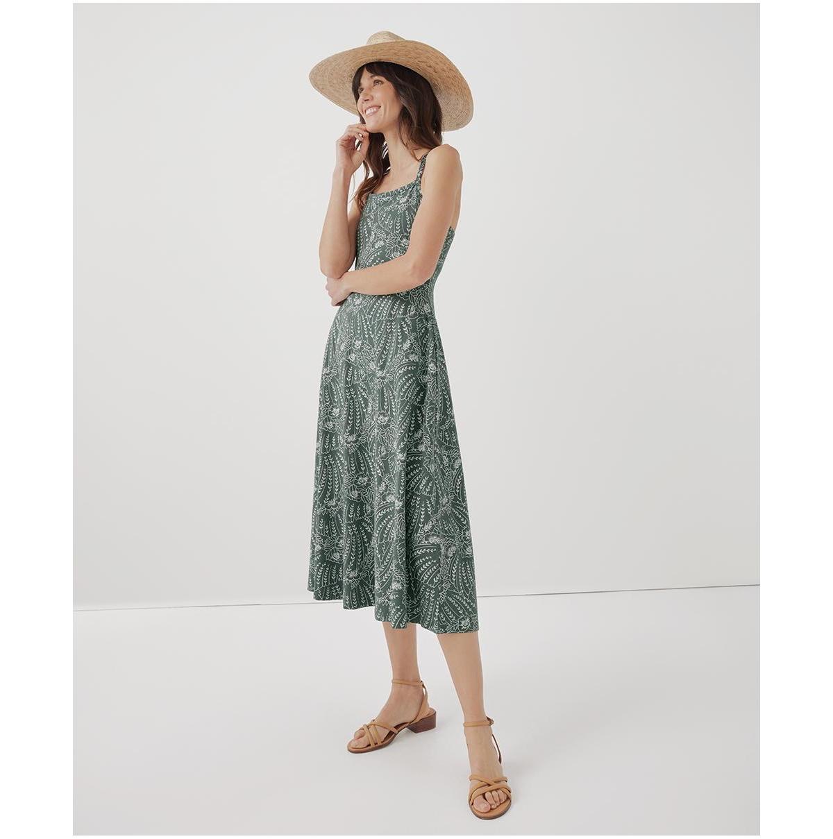 Women's Black Fit & Flare Midi Dress HS Product Image