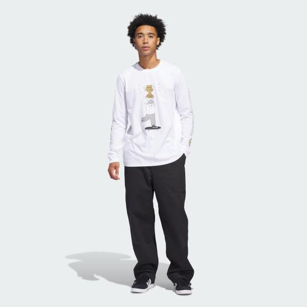 adidas Henry Jones Champ Long Sleeve Tee (Gender Neutral) White S Unisex Product Image