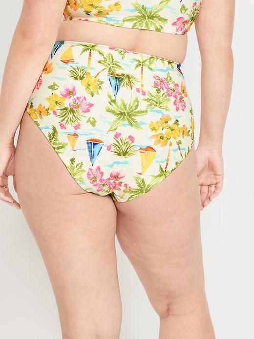 High-Waisted French-Cut Bikini Swim Bottoms Product Image