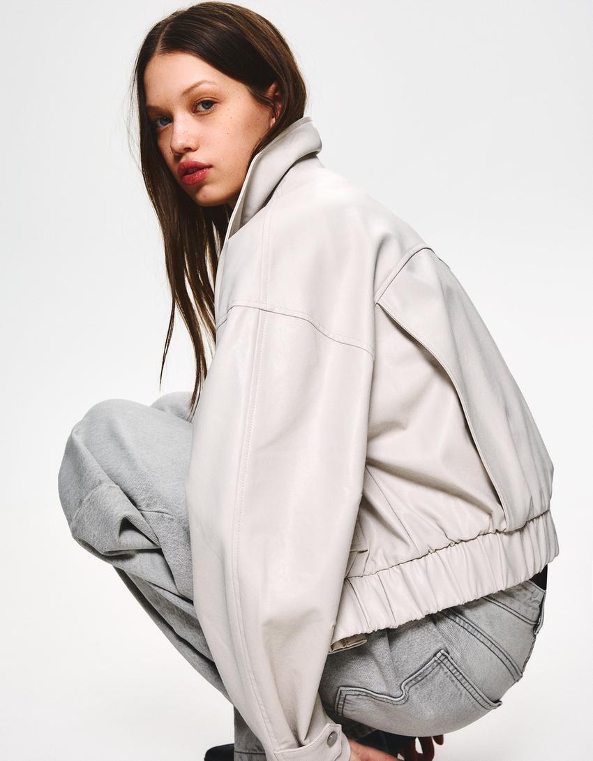 Leather effect jacket Product Image