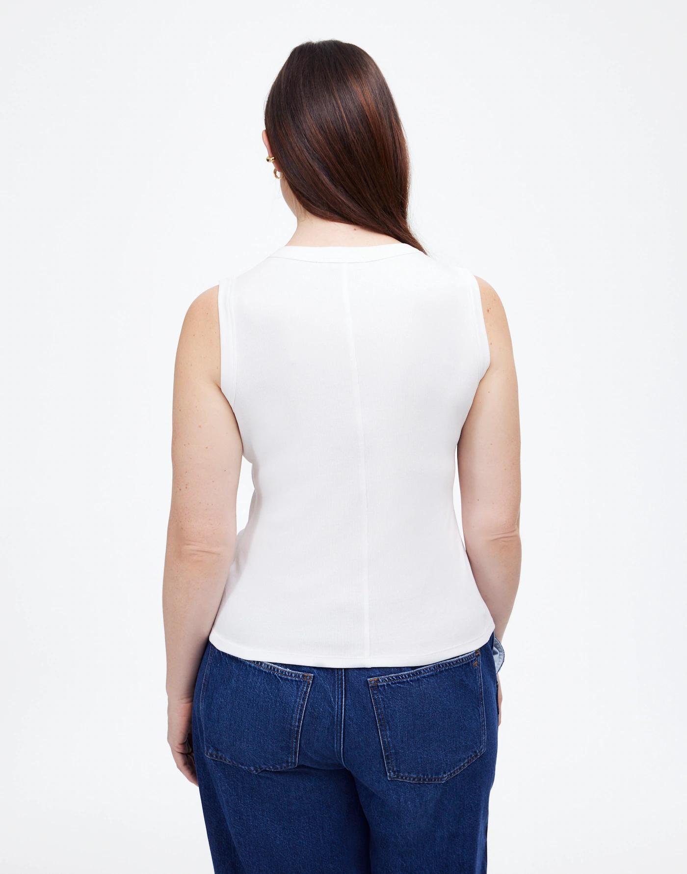 (Re)generative Cotton Ribbed High V-Neck Tank Product Image