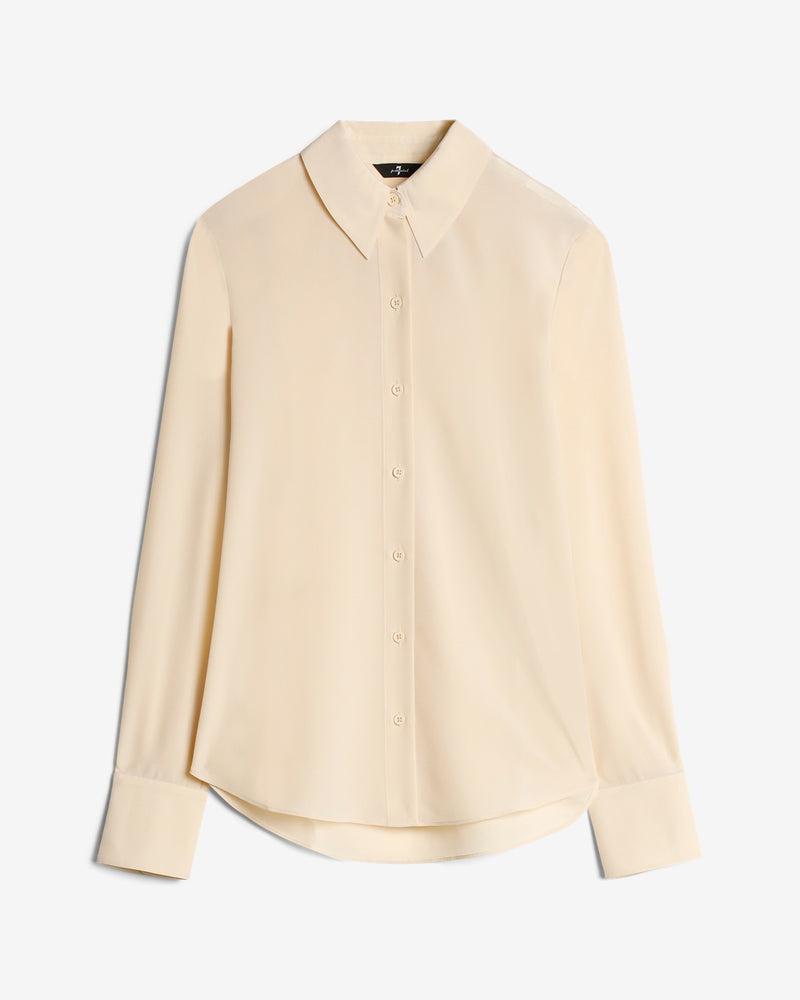 Long Sleeve Silk Blouse Product Image