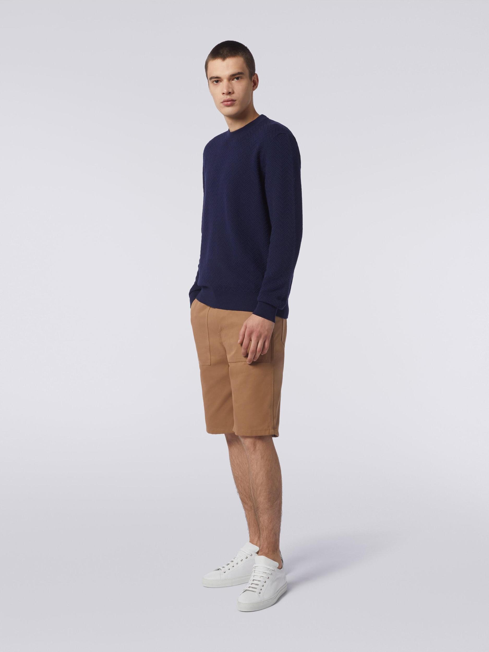 Cotton chevron crew-neck pullover Product Image