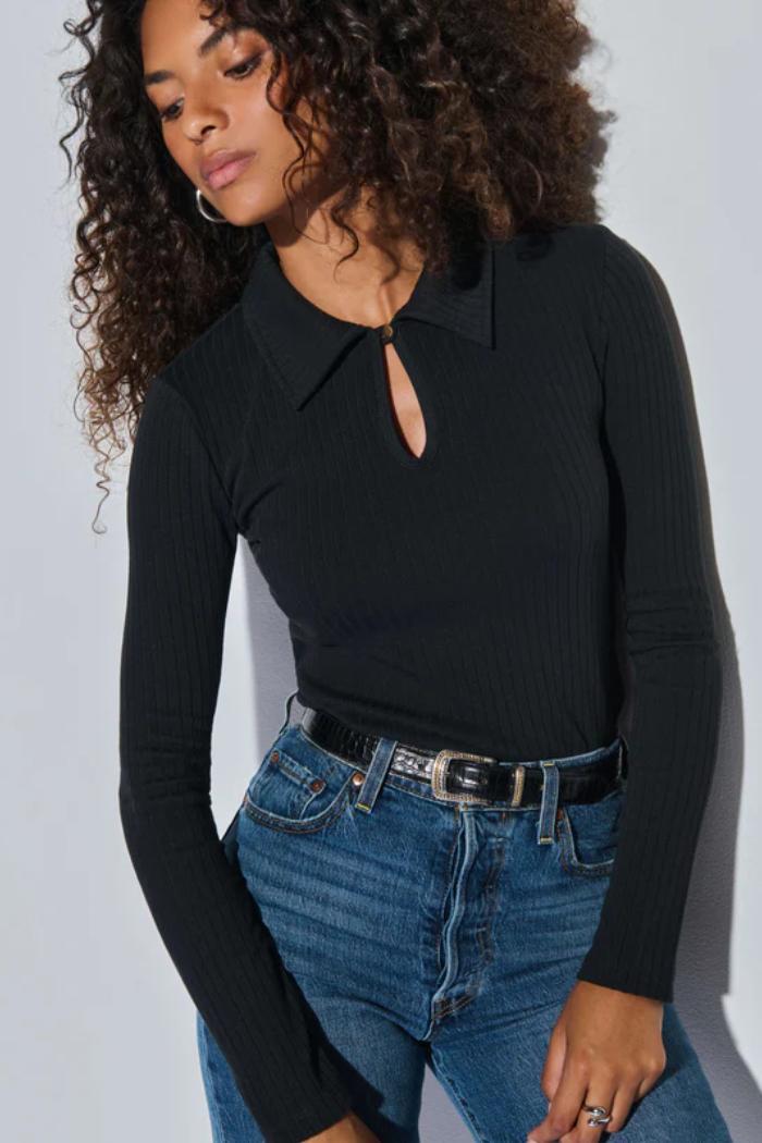 Coco Keyhold Top- Jet Black Product Image