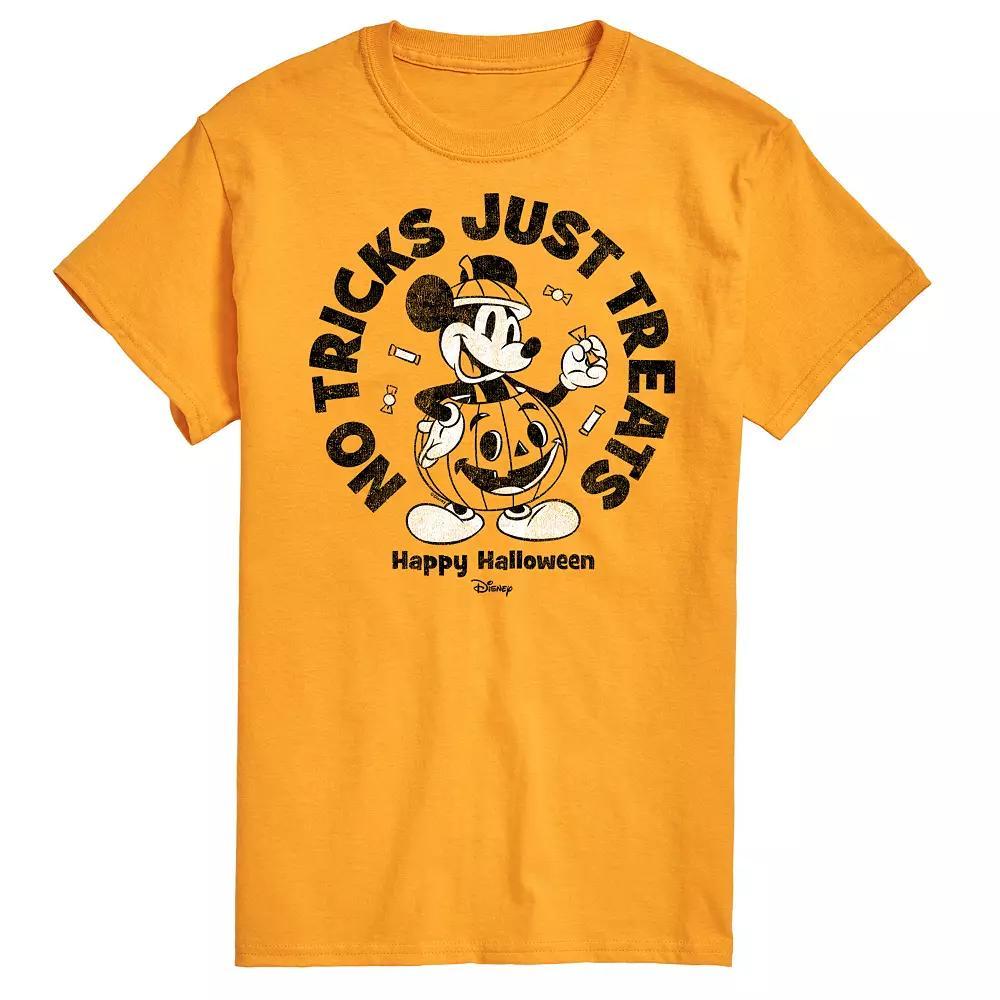 Disneys Mickey Mouse Mens No Tricks Just Treats Graphic Tee Product Image