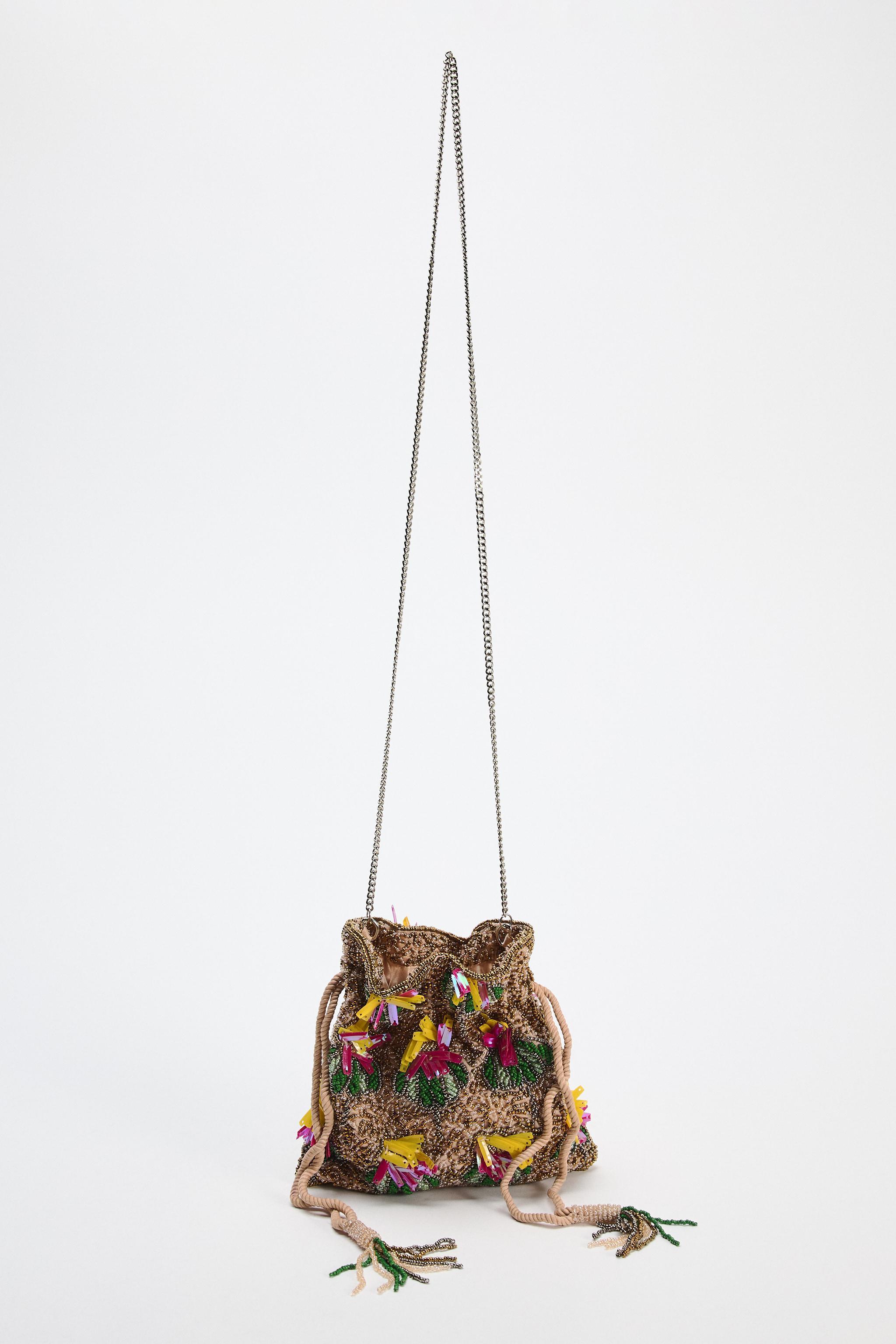 BEADED MINI BUCKET BAG Product Image