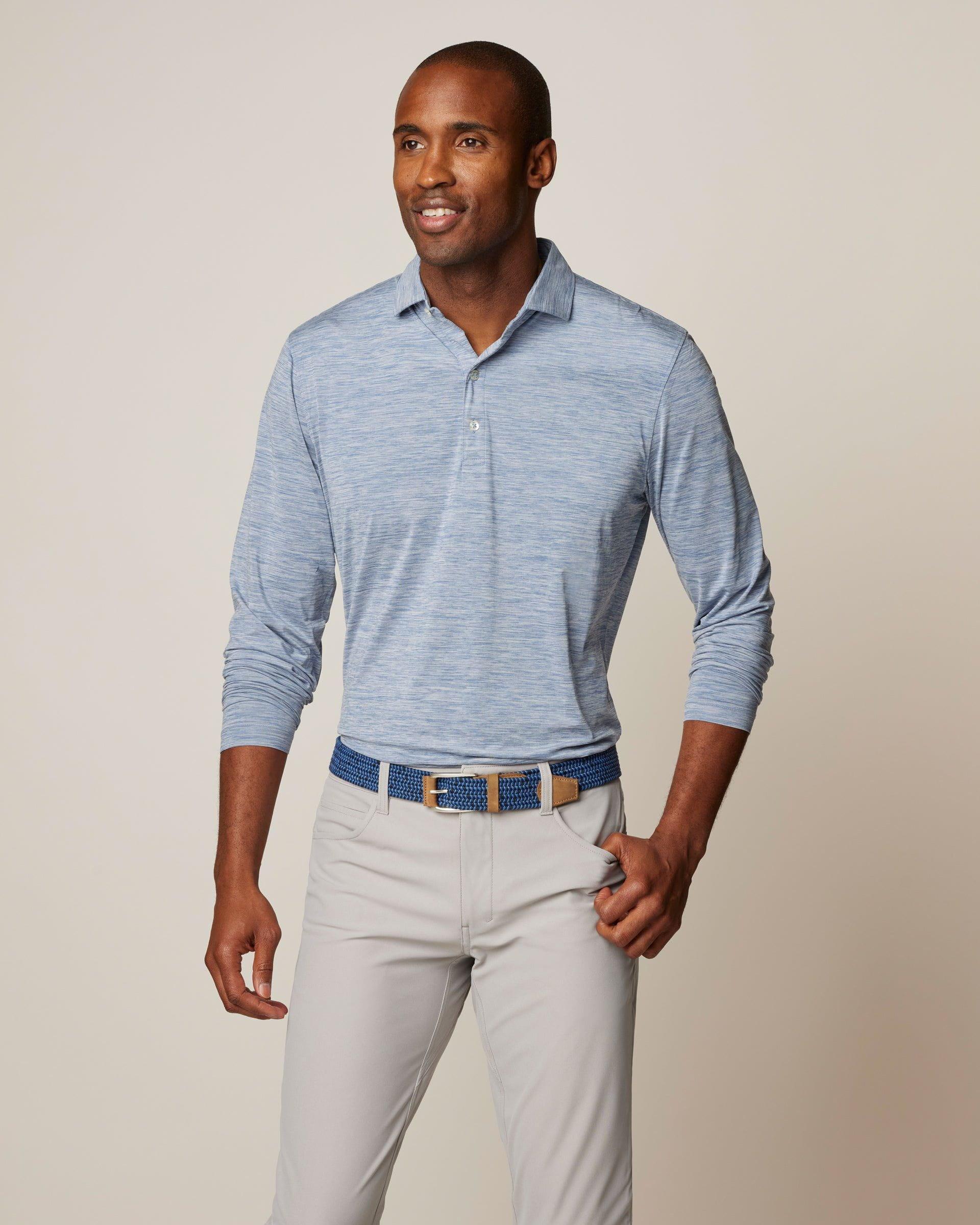 Featherweight Long Sleeve Performance Polo - Swing Male Product Image