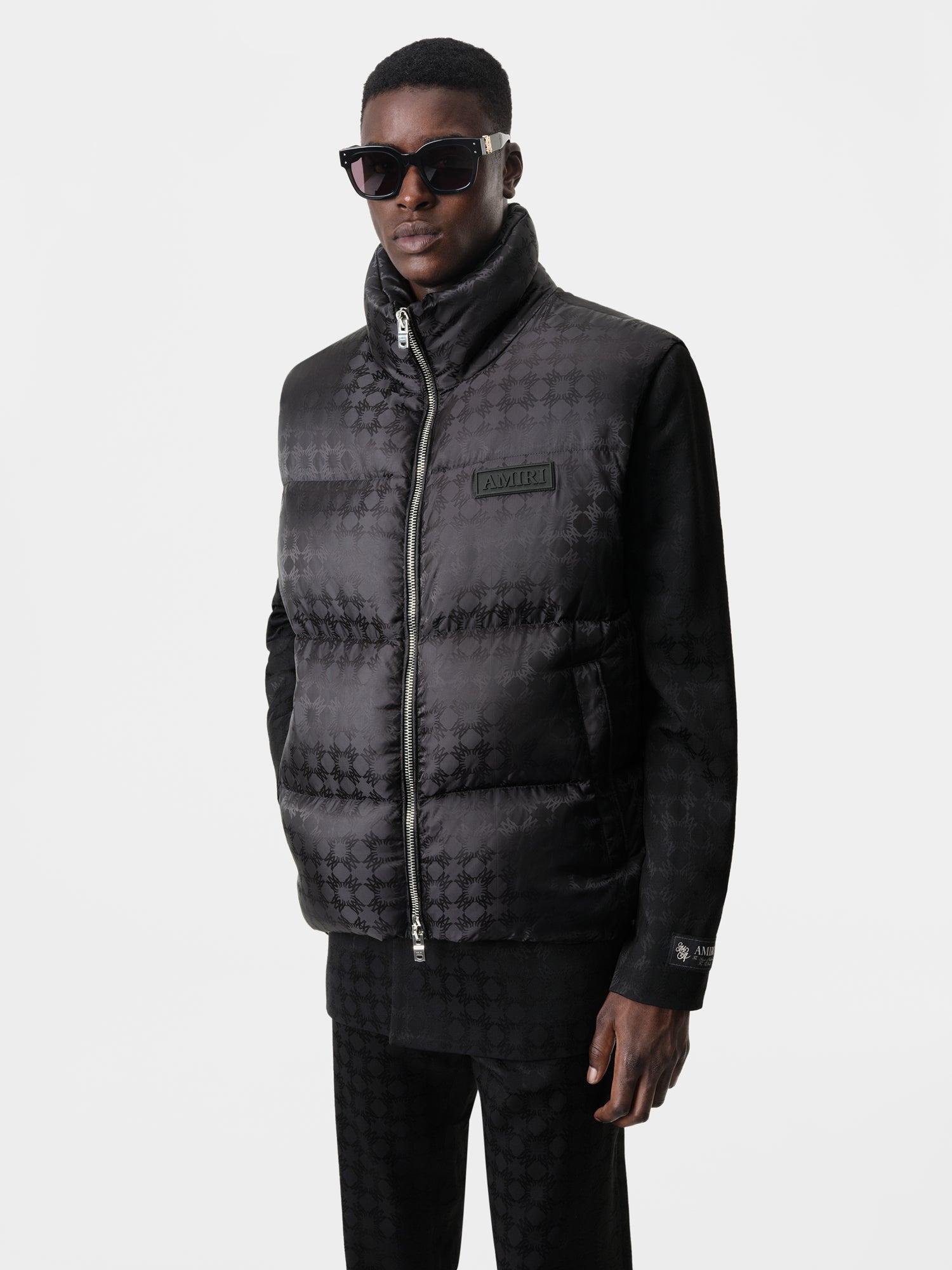 MA QUAD JACQUARD DOWN GILET - Black Male Product Image