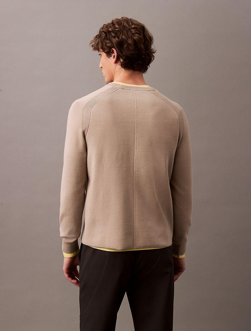 Calvin Klein Men's Tech Knit Crewneck Sweater - Brown - XS Product Image