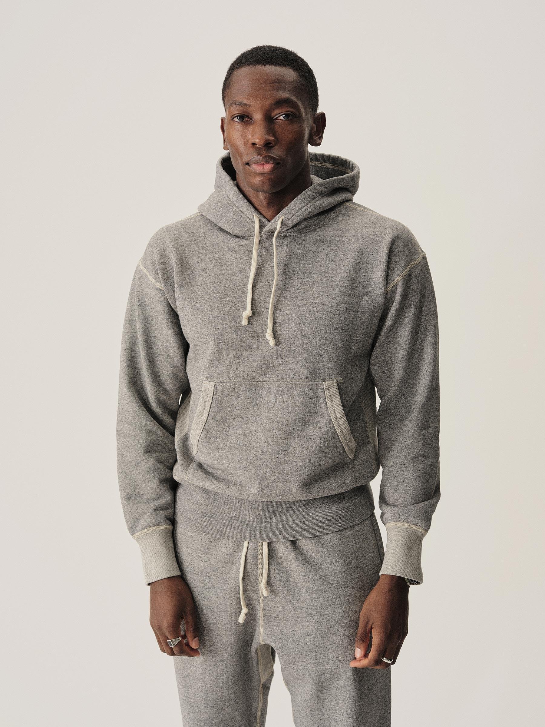 Heather Grey Welterweight Hooded Sweatshirt Product Image