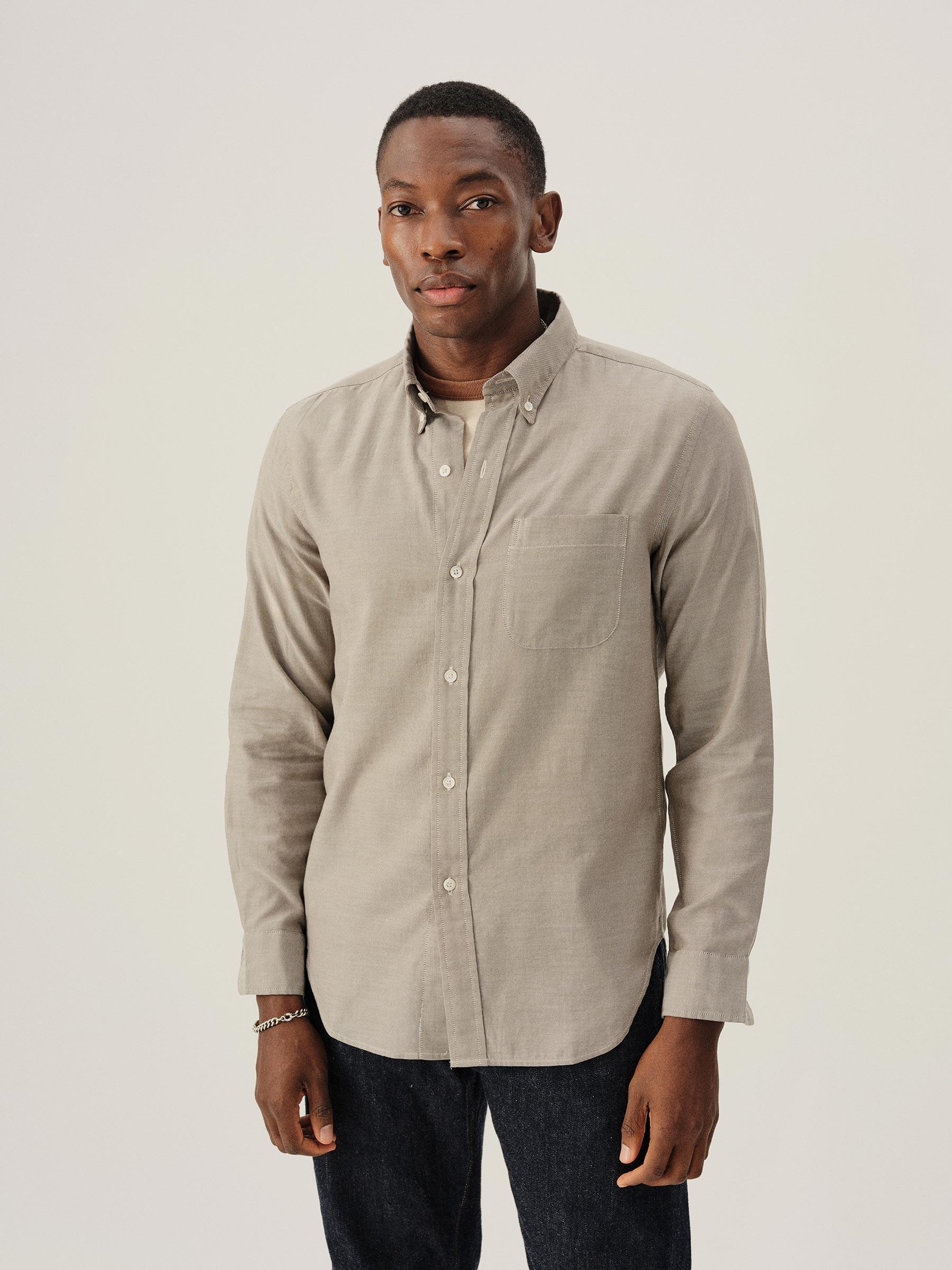 Field Olive End-On-End California Oxford One Pocket Shirt Product Image