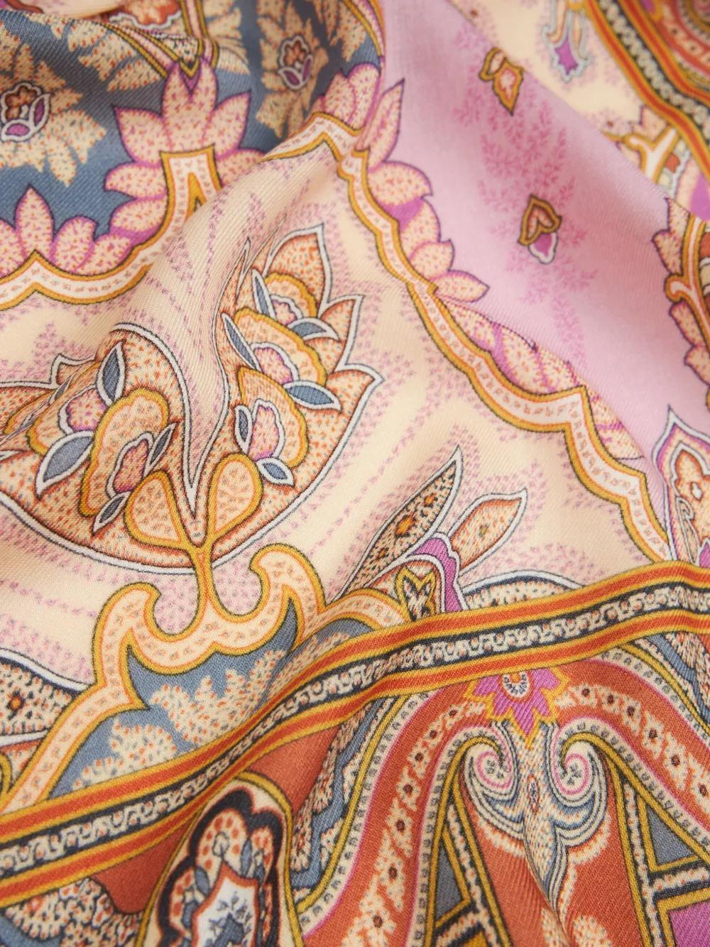 ETRO Baroque-print Scarf In Orange Product Image