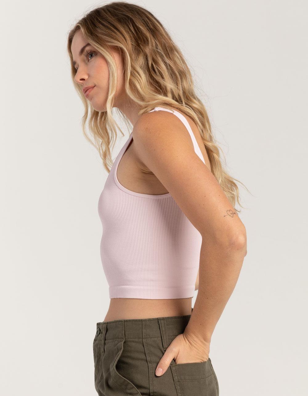 FULL TILT Seamless Low Back Womens Tank Top - YELLOW Product Image