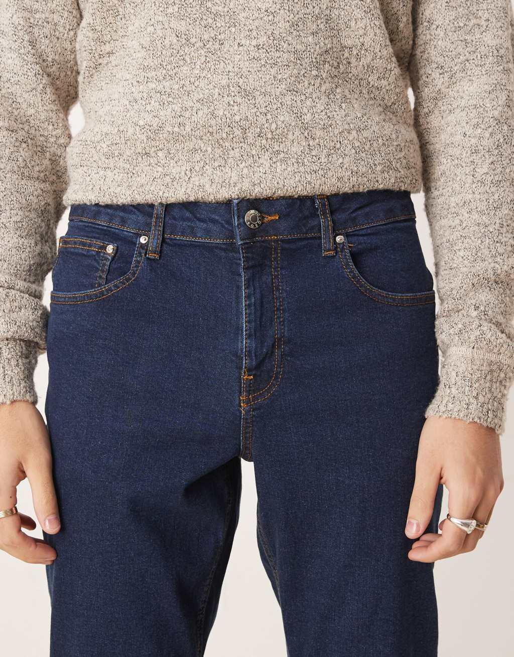 ASOS DESIGN stretch slim jeans in indigo Product Image