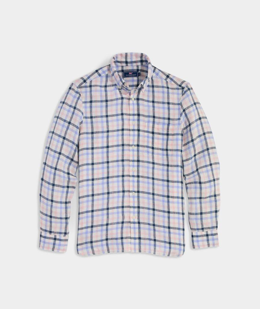 Windward Tattersall Linen Shirt Product Image