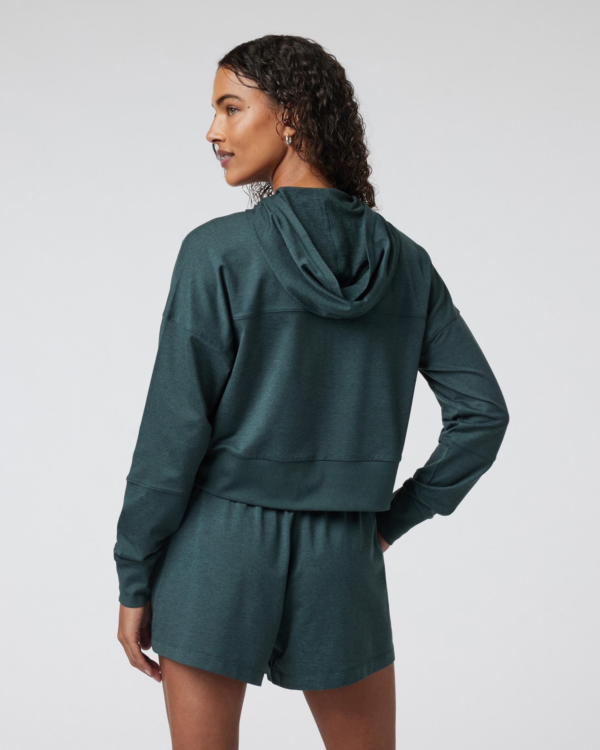 Halo Half Zip Cropped Hoodie Product Image