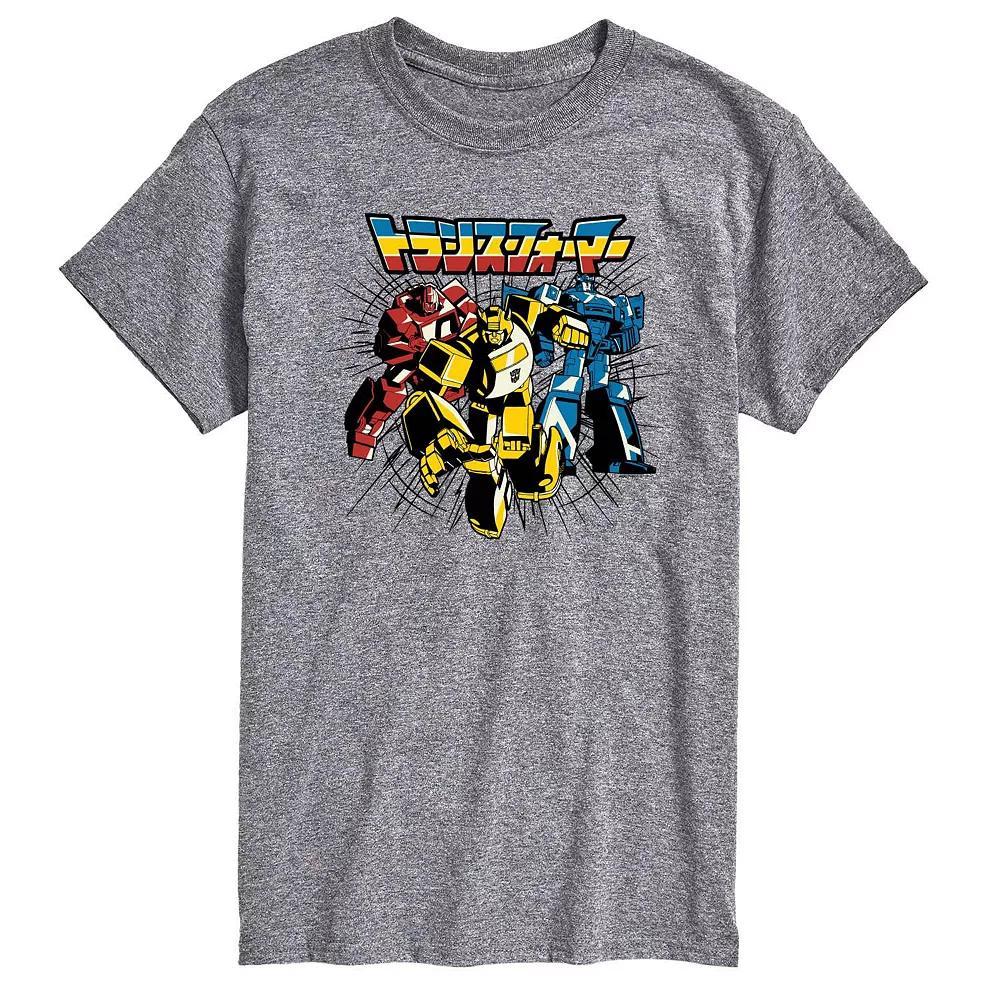 Mens Transformers Transformers Noir Group Graphic Tee Grey Gray Product Image
