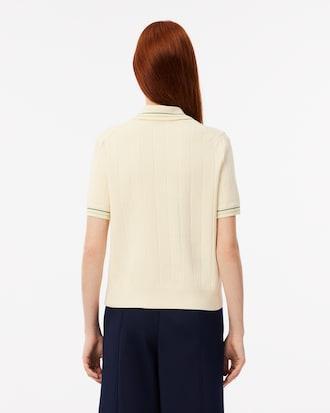 French Made Ribbed Cotton Polo Shirt Product Image