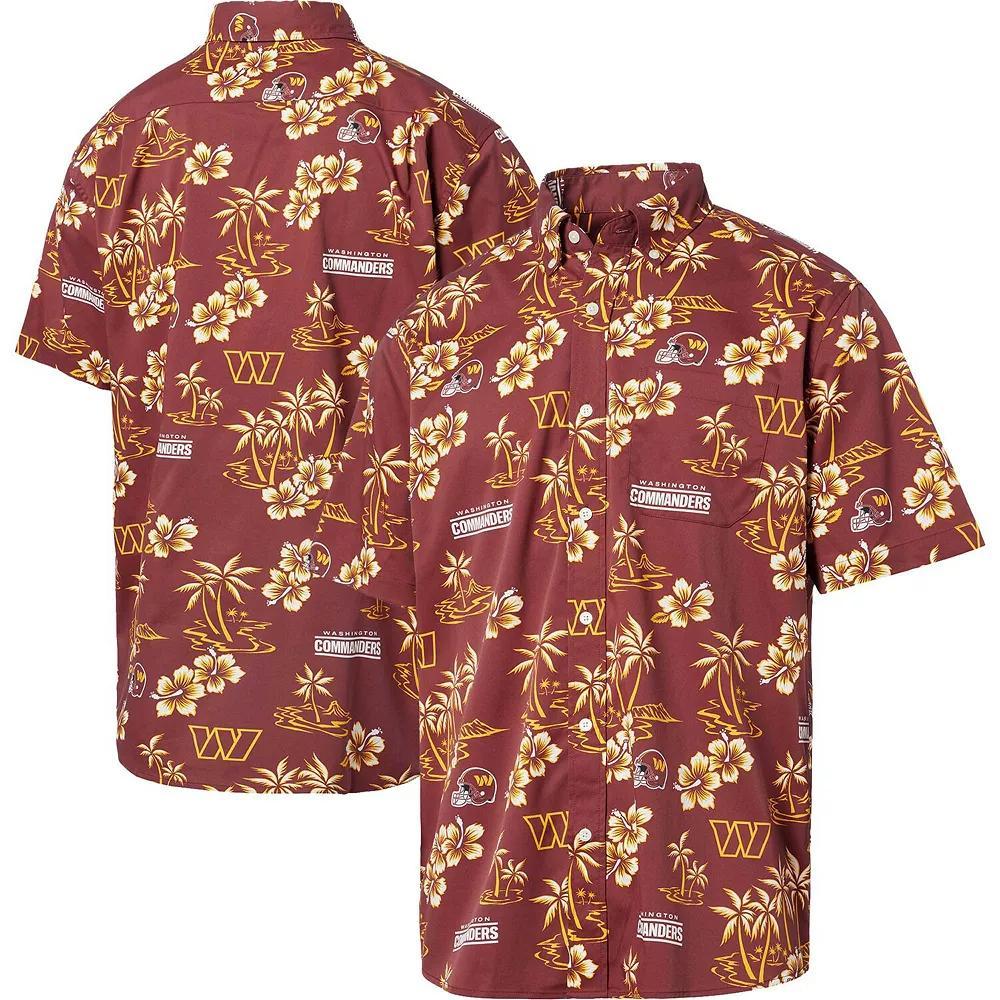 Men's Reyn Spooner Burgundy Washington Commanders Kekai Button-Up Shirt, Size: 3XL, Wft Med Re Product Image