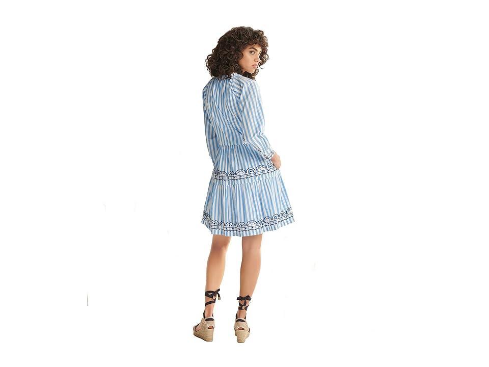 Hatley Maddy Popover Dress - Azure Stripes (Azure Stripes) Women's Dress Product Image