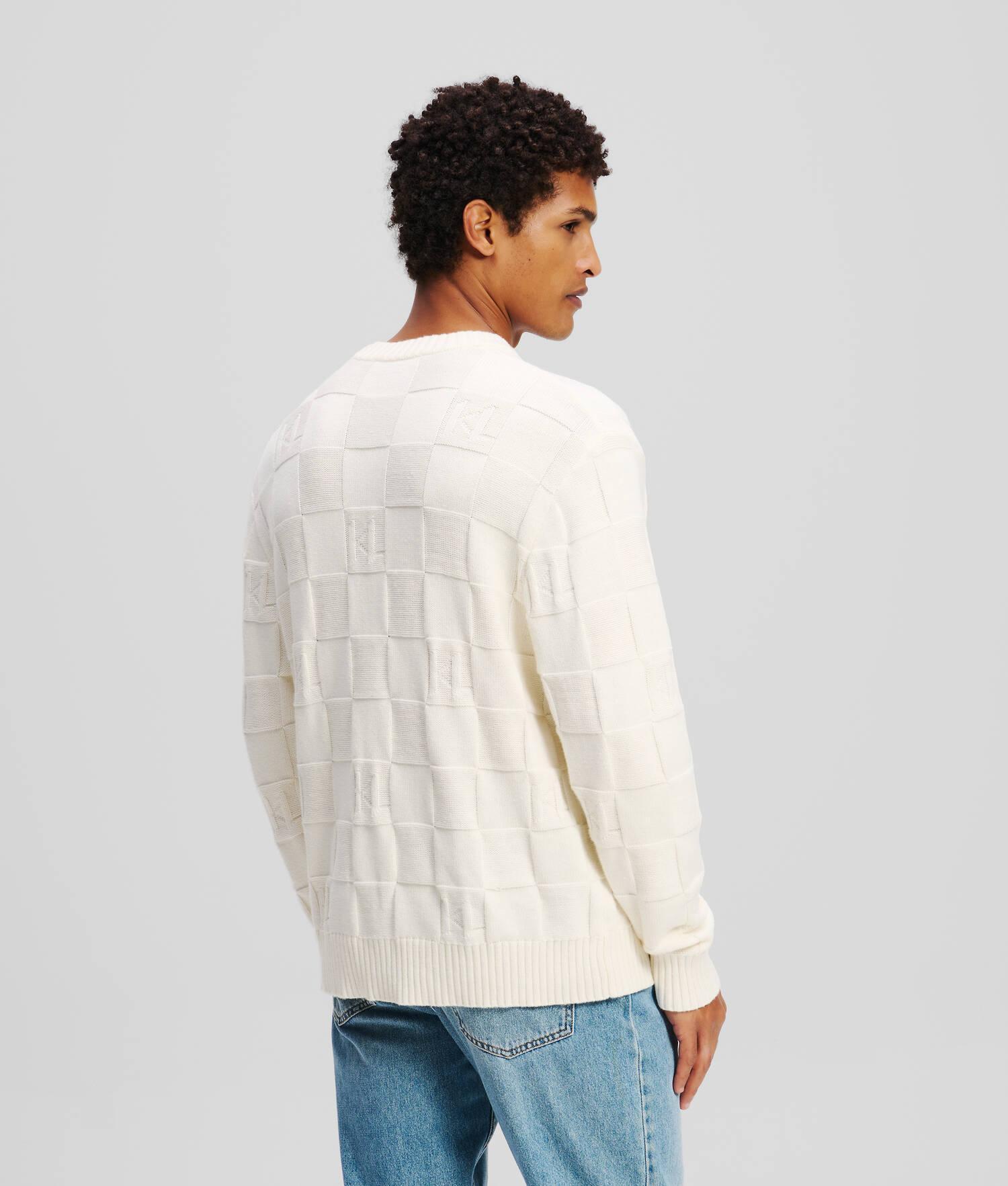 KL MONOGRAM CHECKED SWEATER Product Image