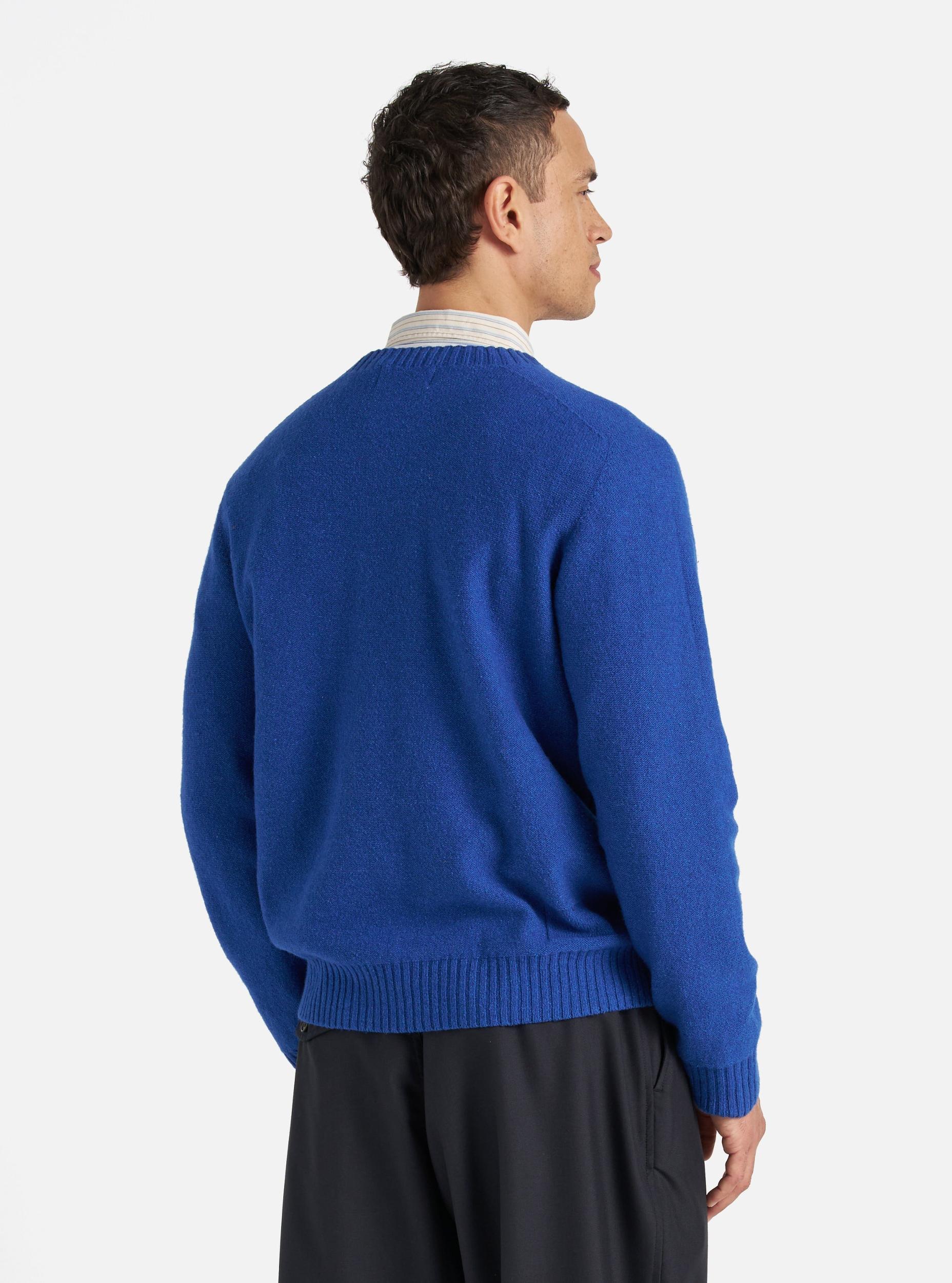 Universal Works Seamless Crew in Bold Blue Coast Knit Product Image